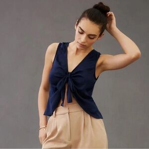 Favorite Daughter | Navy Tie-Front Camisole